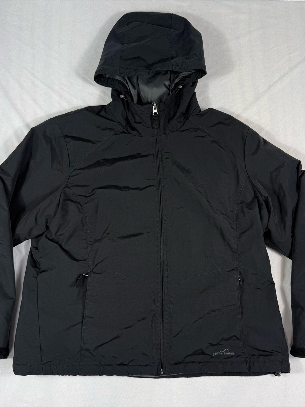 Eddie Bauer Black Hooded Snow Jacket READ sizing